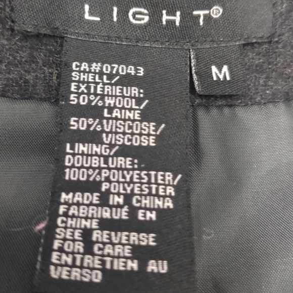 LIGHT Dark Grey-wool blazer ruffled around neck Size M - Picture 7 of 8